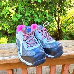 Brahma Women's Work Safety Shoes Gray Lace Up Steel Toe Leather 10